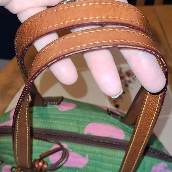 Dooney & Bourke-Green and Pink Vintage Purse Pre-loved. - Picture 5 of 16